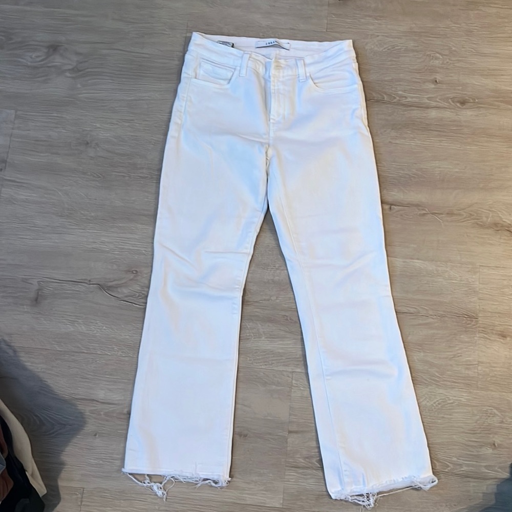 White super soft white denim bootcut jeans. Perfect winter white